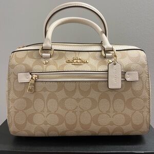 New Beautiful Coach Rowan Leather Satchel Crossbody.